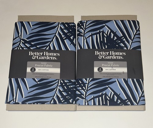 Better Homes and Gardens Precut fabric 2 Yds- Palm Blue-NWT- *FAST~SHIP- 2 PACK - 第 1/4 張圖片