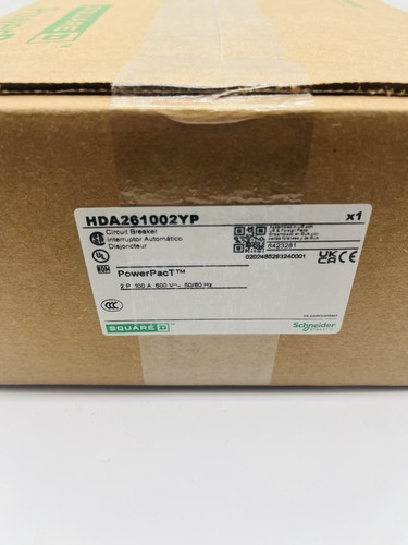 HDA261002YP ~ Square D HDA261002YP 100A 2P 600V I-Line PowerPact unbenutzt Überschuss - Bild 1 von 2
