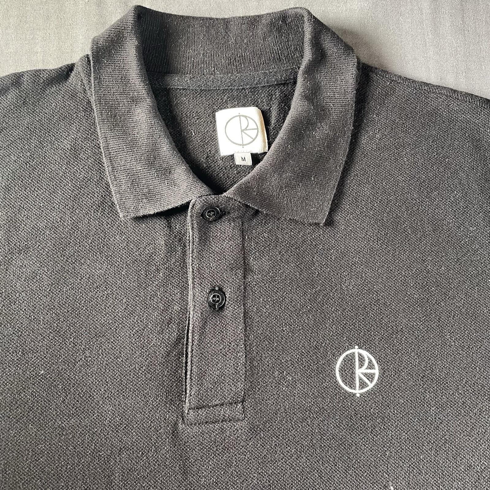 POLAR SKATE CO Polo Shirt Men's Medium Black Embroidered Ska