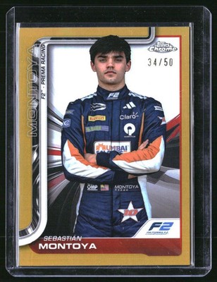 2025 Topps Chrome Formula 1 F1 Sebastian Montoya Gold Refractor 34/50 #30