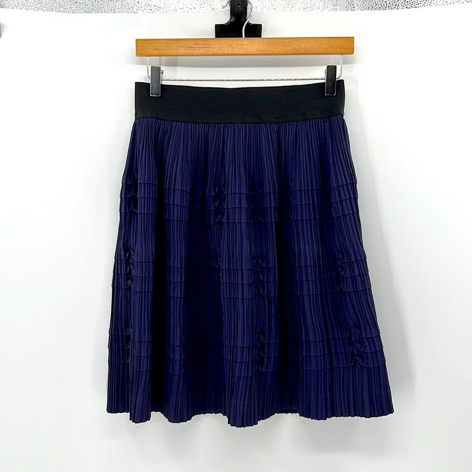 Reiss Navy Pleated Pixie Skirt Size 6