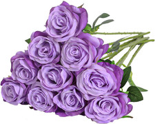 Artificial Silk Rose Flower Bouquet Lifelike Fake Rose for Wedding Home Party De