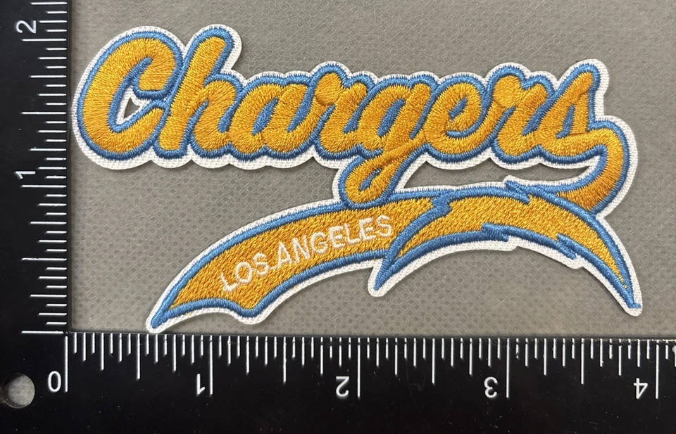 LOS ANGELES LA CHARGERS IRON ON EMBROIDERED PATCH