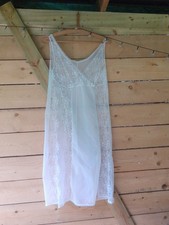 Feminines Vintage DDR Spitzen Dederon Unterkleid Gr. 46 Pin Up Wirko Negligee