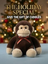 Special Plush Monkey Stuffed Animal, Brown/Beige, Washable, 7 Inches Tall