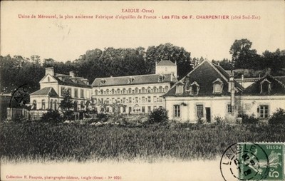 CPA L'Aigle Laigle Orne, Usine de Mérouvel, la plus ancienne... - 4758737