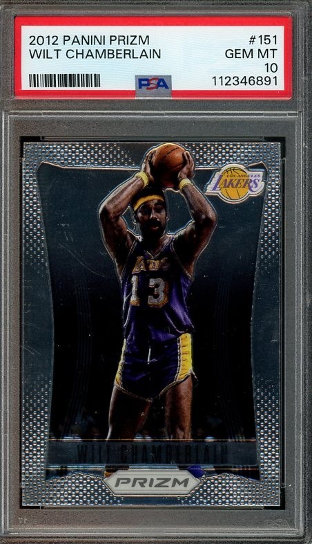 2012 Panini Prizm #151 Wilt Chamberlain GEM-MT PSA 10 Los Angeles Lakers 6891