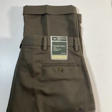 NEW DOCKERS Recode Pants 40x30 Green Microfiber Pleated Cuffed Rayon NWT