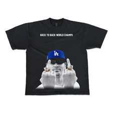 Kike Hernandez Back to Back World Series Champs 2025 Middle Finger Baseball Vint