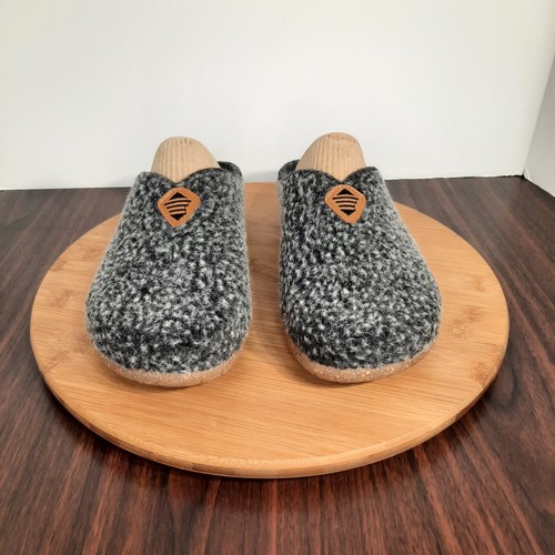 Taos My Sweet Wool Womens 40 US 9 Shoes Charcoal Plush Comfort Clogs Slipper NEW - Picture 2 of 10