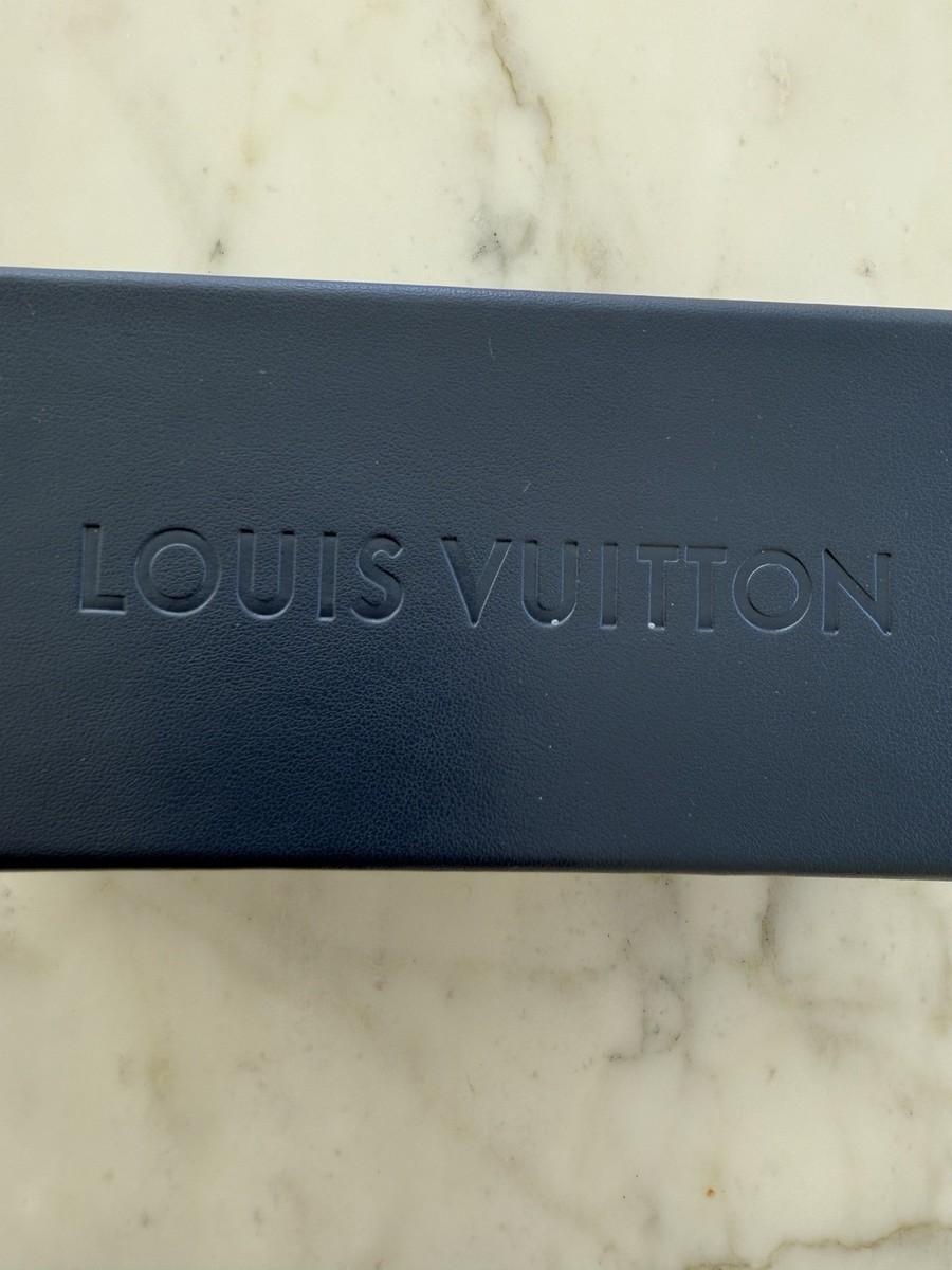 LOUIS VUITTON Sunglasses Glasses Magnetic Case Box Blue Trunk 6
