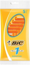 Men Classic Sensitive Disposable Razors, 5 Count (Pack of 1)