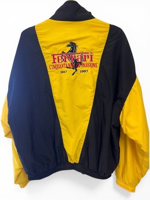 Ferrari 50th Anniversary F1 Racing Jacket Yellow Black Vintage