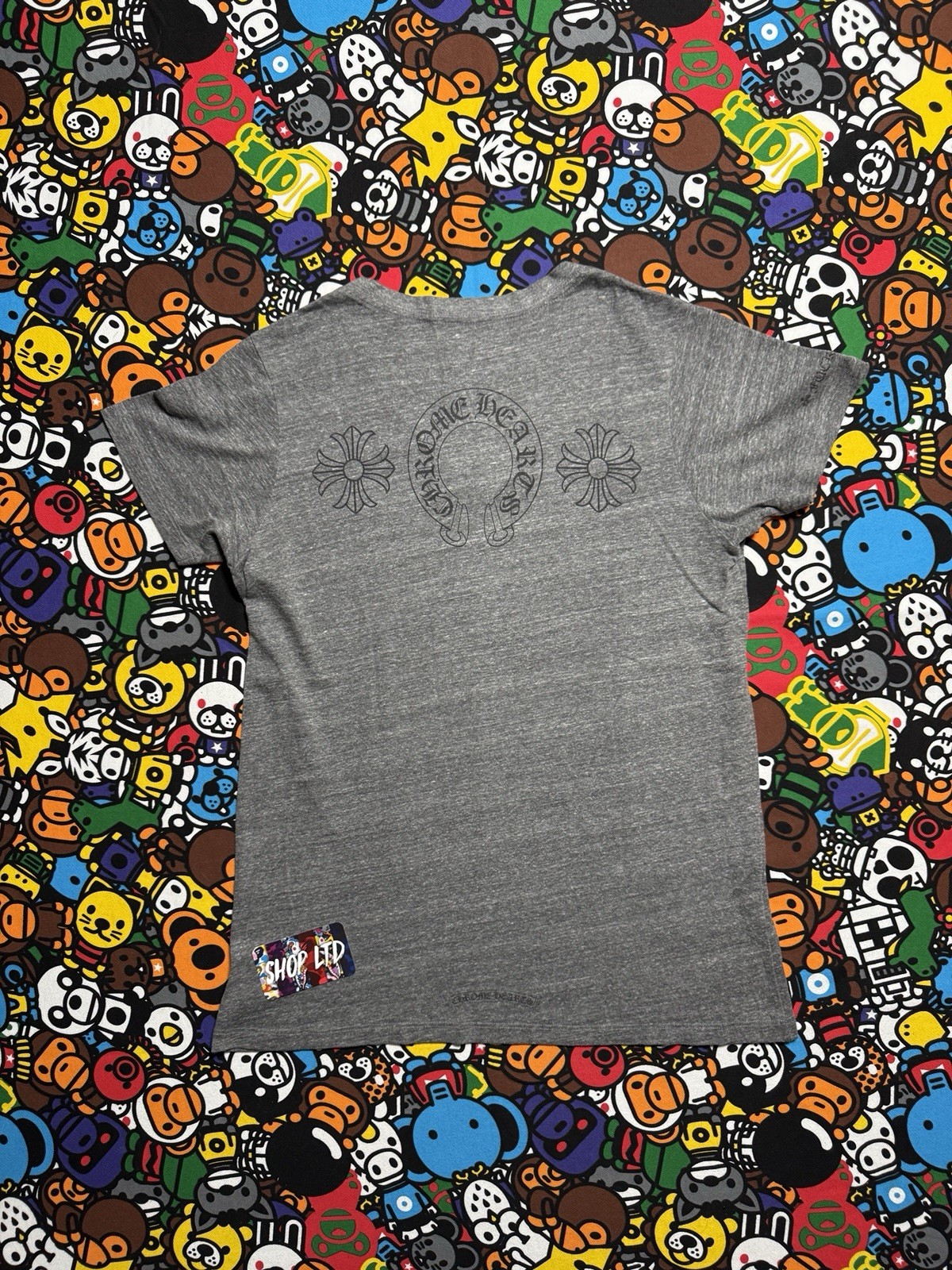 Chrome Hearts Womens Grey Multi Logo Tee