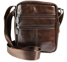 Akzent EXCLUSIVE, kleine Umhängetasche Schultertasche, Echt Leder, braun NEU