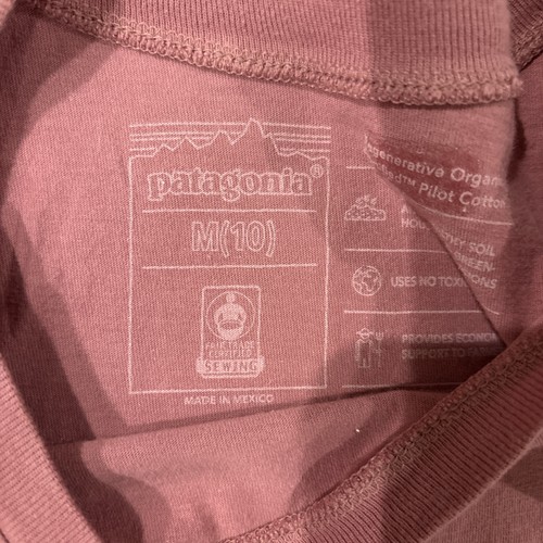 Patagonia Mädchen Kurzarm-T-Shirt mit angeschnittenen Ärmeln Mauve-Pink Größe 10 - Bild 2 von 2
