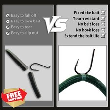 FishTrip Wacky Worm O-Rings for Soft Plastic Bait Saver