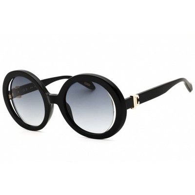 Just Cavalli Women's Sunglasses Round Black Acetate Full Rim Frame SJC028 0700