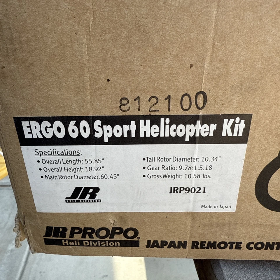 Jr Ergo 60 Sport RC Nitro Helicopter New Unassembled Kit - Image 2 of 4