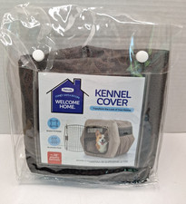 Petmate Welcome Home Kennel Cover 28" Plastic Dog Crate Modern Linen Grey NIB