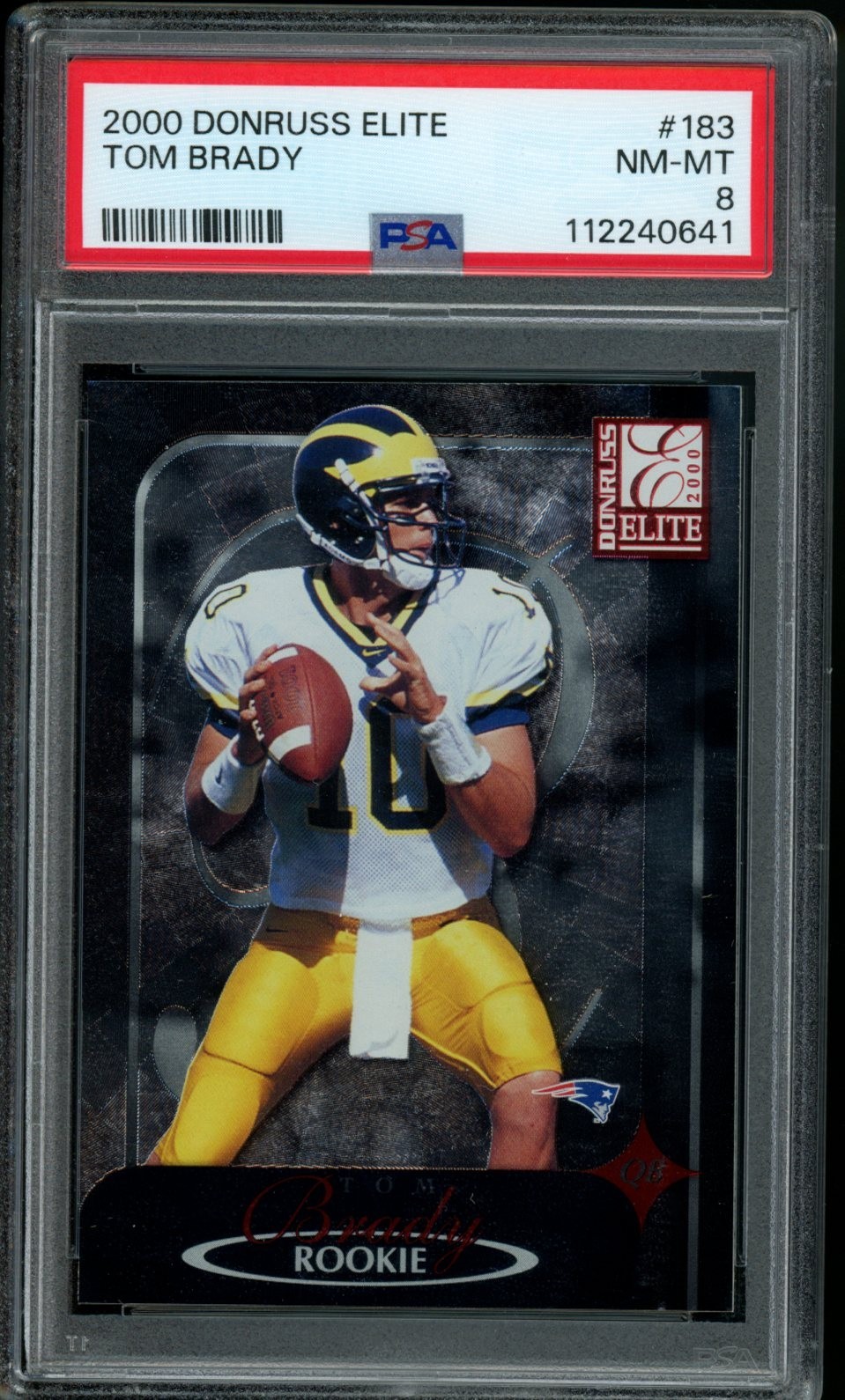2000 Donruss Elite #183 Tom Brady Rookie PSA 8