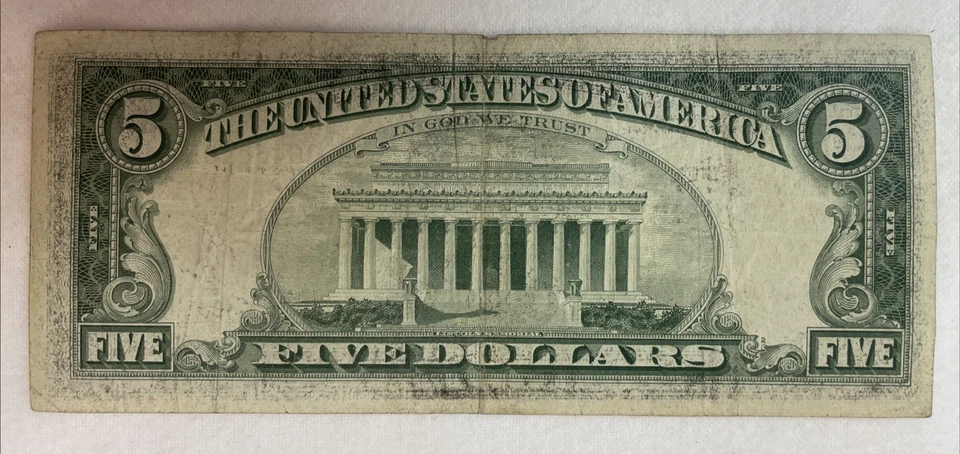 $5.00 BILLS 1963 UNITED STATES NOTE RED SEAL CIRCULATED LOT OF 11 - Image 4 of 4