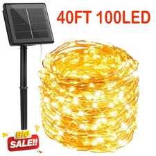 ✨ Solar String Lights LED Waterproof Copper Wire Xmas Garden Party Decor Outdoor