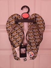 NFL Pittsburgh Steelers Flip Flops Size Medium NWT.