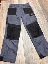 SITE Harrier Grey/Navy Heavy Duty Cargo Work Trousers Bottoms Size W34 x L32