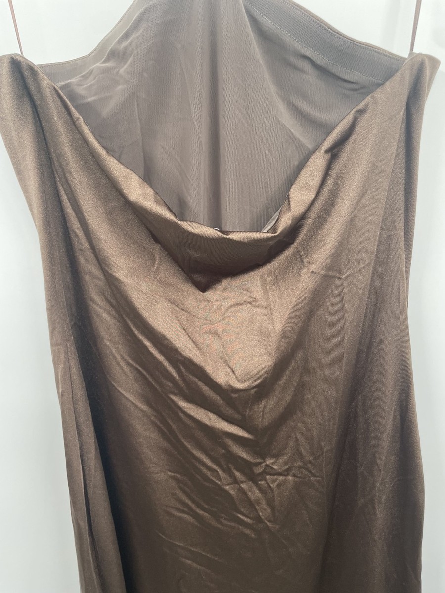 Reformation Grayson Knit Dress Women Medium Brown Halter Neck Cocktail  Party NWT | eBay