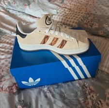 Adidas Size 5.5  Campus Trainers With Leopard Print