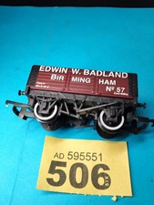 HORNBY `OO GAUGE` #R106  6-PLANK OPEN WAGON `EDWIN BADLAND` Running Number 57