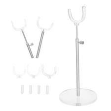 Adjustable Acrylic Doll Stand Metal Frame Durable Display Holder for Home Use