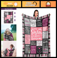 Cozy Soft Throw Blanket 60"x50" - Perfect Birthday Gift for Sisters, Best Sis Ev