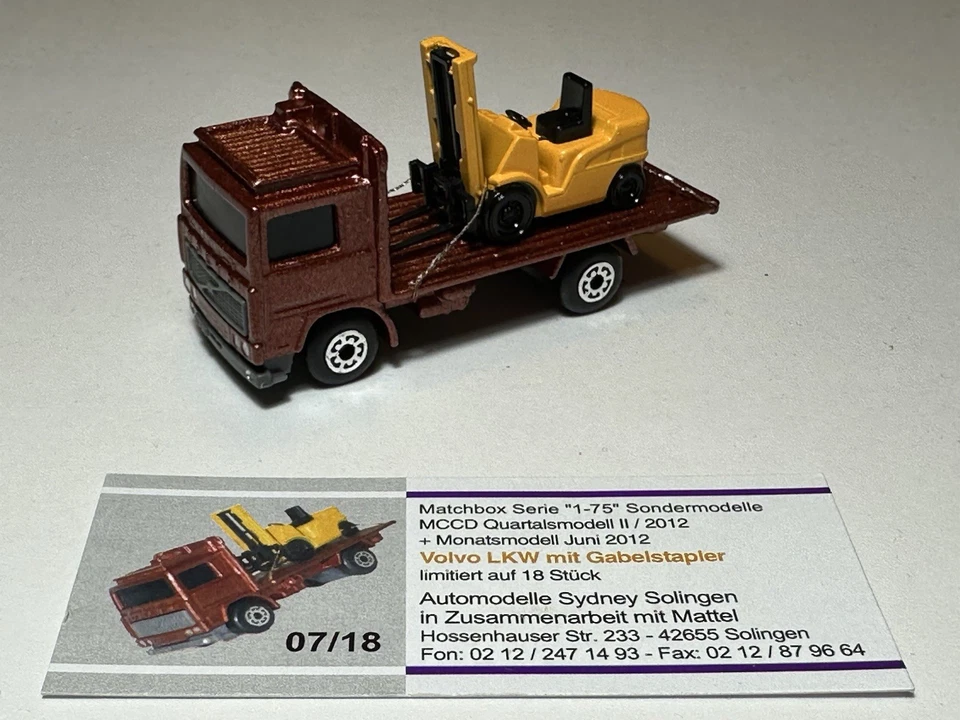 Matchbox Special Limited Edition, Volvo Truck, „1 of 18“