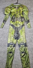 Halo Master Chief Spartan 117 Kids Costume Jumpsuit Green Size L 10/12 2024