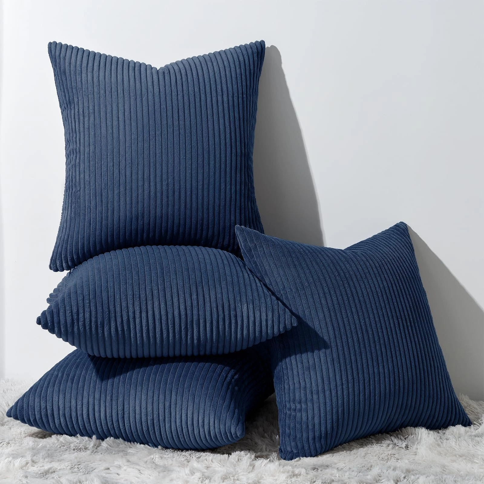 Topfinel Decorative Throw Pillow Covers 18" x (Pack of 4), Dustyblue