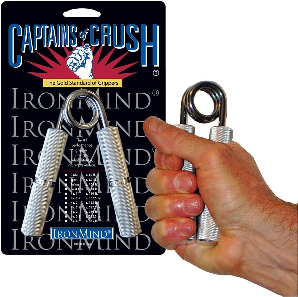 IronMind Captains of Crush (CoC) Hand Gripper 4. Point Five (120 lb), Silver 