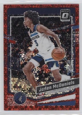 2023 Panini Donruss Optic Fast Break Red Prizm 42/75 Jaden McDaniels #118 02v3
