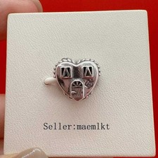 Ciondolo nuovo argento sterling 925 cuore casa posto felice 792249C00