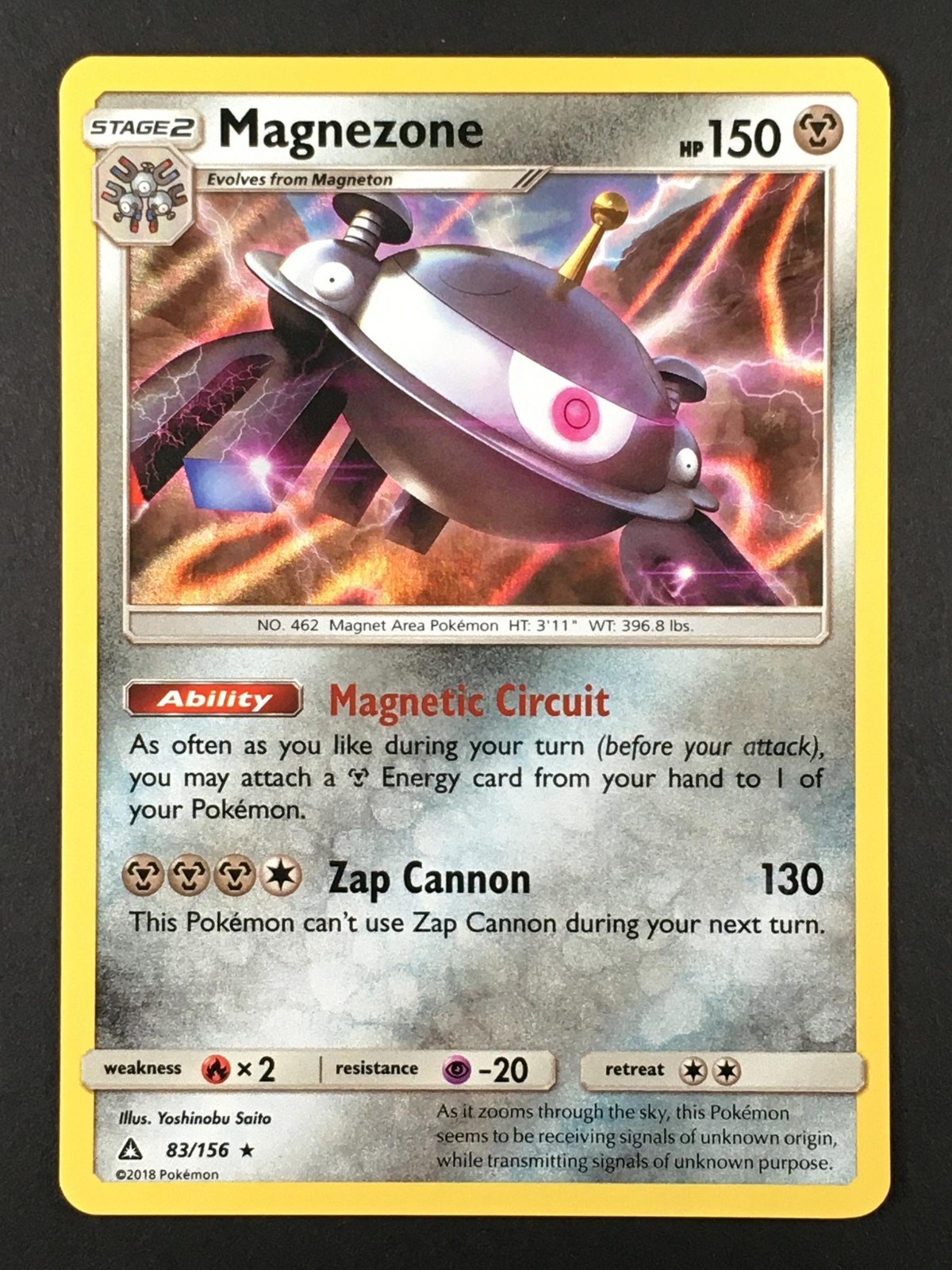 Pokemon TCG Magnezone 83/156 Ultra Prism Holo Rare Holo LP