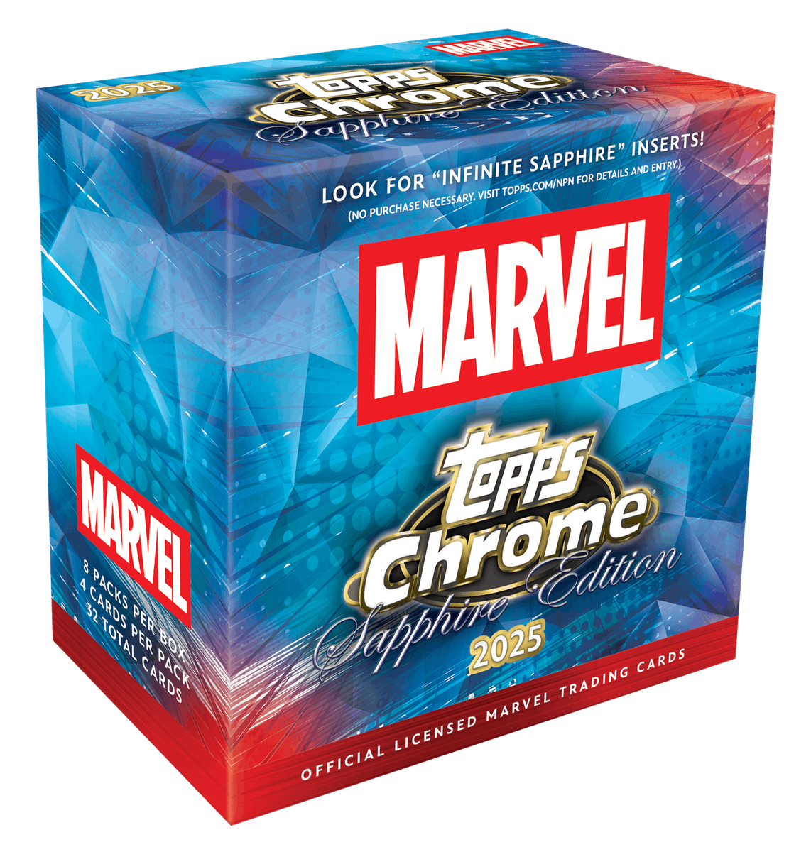 2025 TOPPS CHROME MARVEL COMICS SAPPHIRE EDITION Hobby Box (32