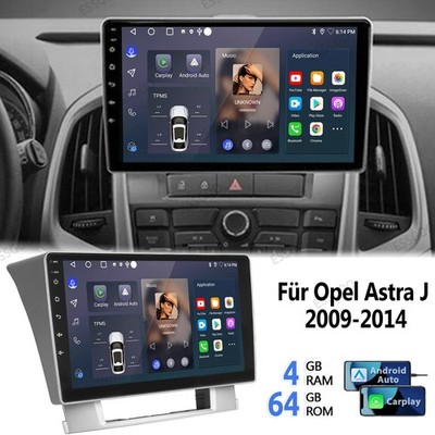 4+64G Für Opel Astra J 2009-2014 Android 14 Autoradio Carplay GPS Navi Bluetooth