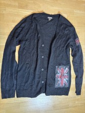 H&M Divided Black Distressed Punk Cardigan DI...