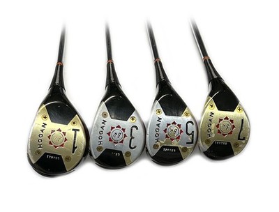 Vintage Ben Hogan Speed Slot Persimmon Wood 1,3,5,7, Set Steel Vector 3 Shafts