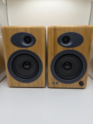 Audioengine A5+ Bamboo Powered Bookshelf Speakers   Tested   Works Great