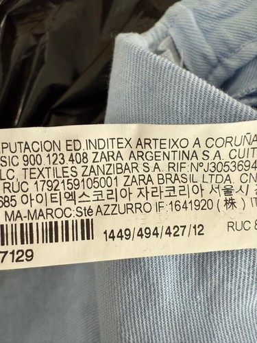 New ZARA Kids Girl Linen Blend Blue Skort Button Front Size 11-12 Years Y429A - Picture 14 of 16