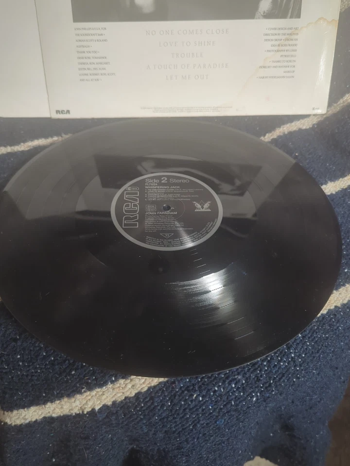 John Farnham Whispering Jack 1986 Gatefold Album Record Foto 4 de 4