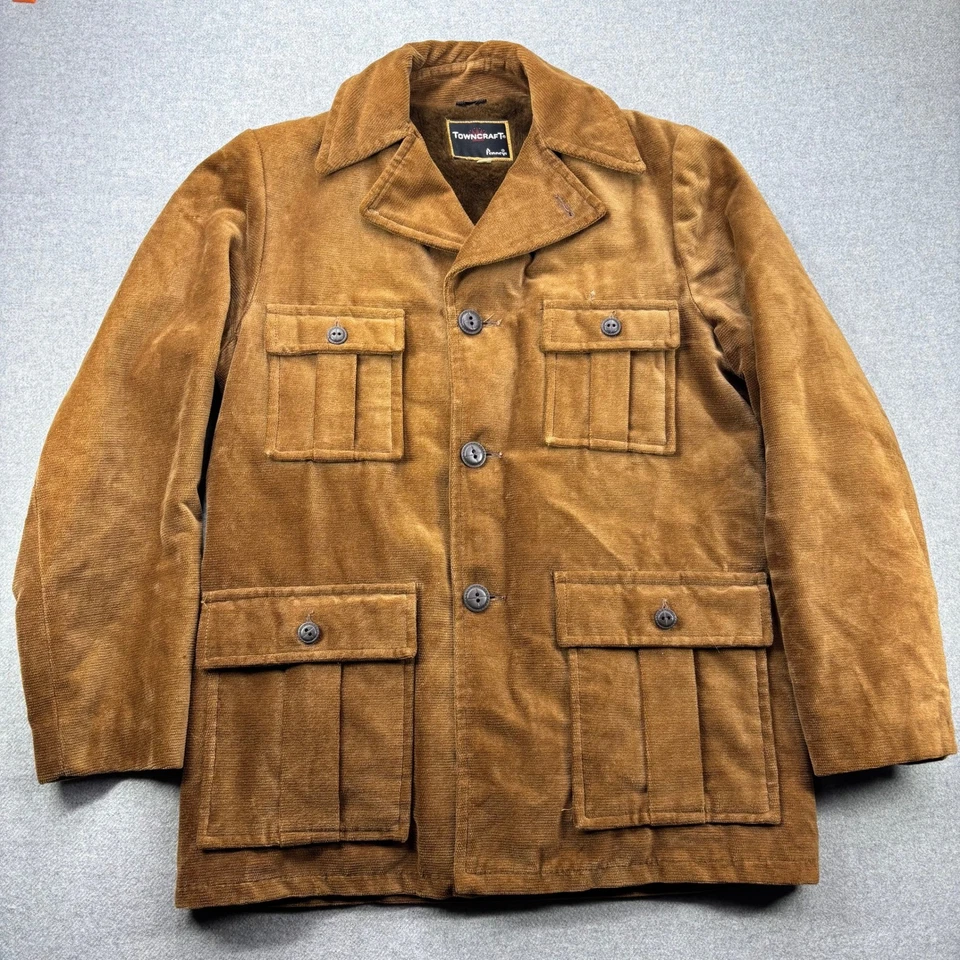 Chaqueta Forrada Sherpa Pana Towncraft Penneys Años 60 De Colección Para Hombres M Marrón *DEFECTOS Foto 2 de 4