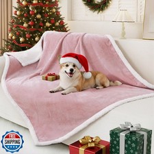 Smiry Waterproof Blanket Throw for Large Dogs, Soft Reversible Do